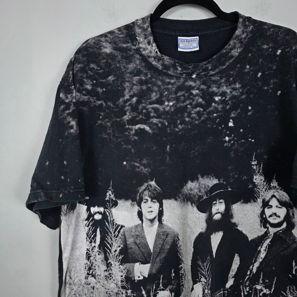 The Beatles 1995 Apple Corps Vintage USA Allsport AOP Tittenhurst Fields T Shirt - Picture 9 of 11